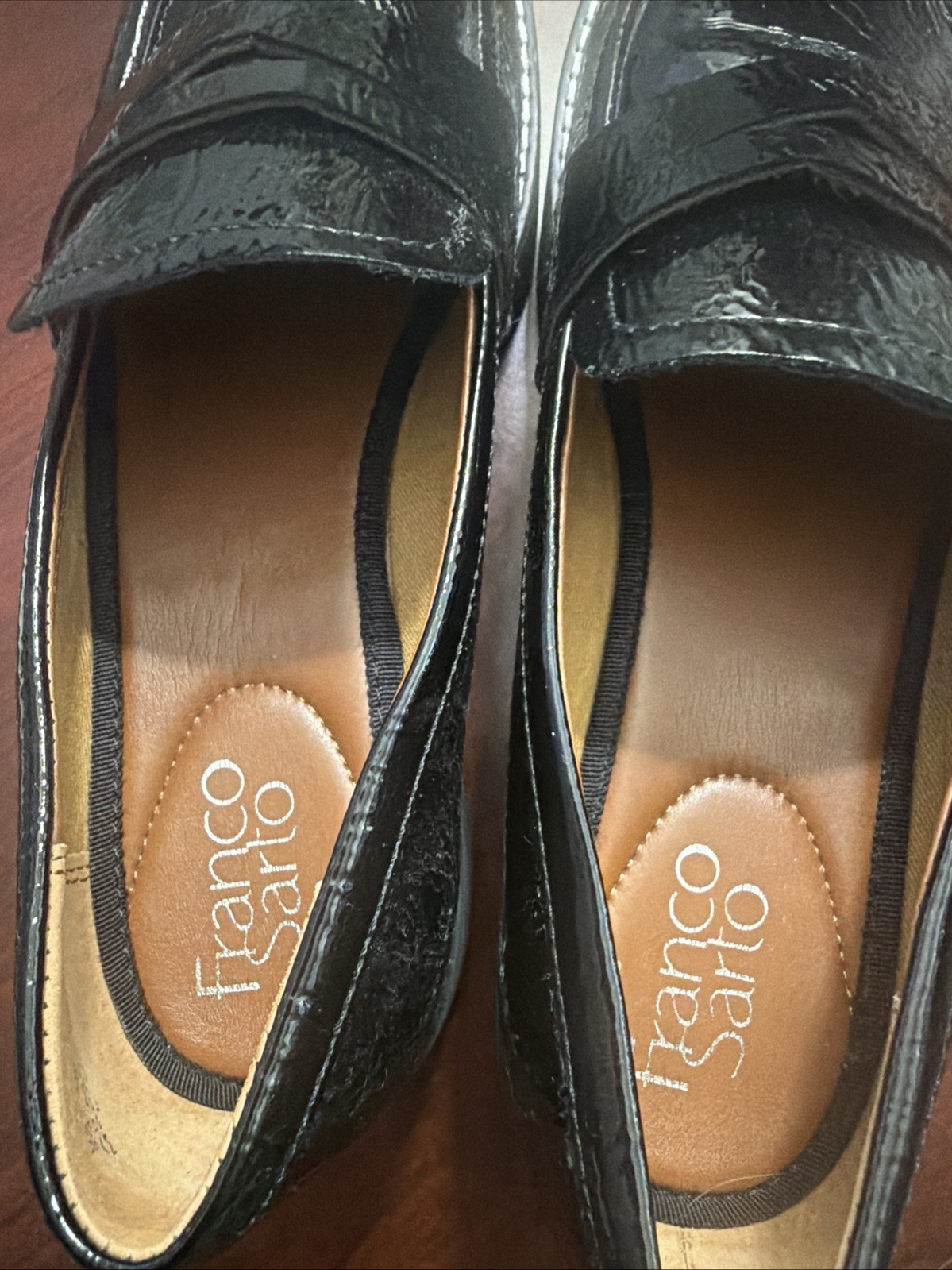 FRANCO SARTO WOMENS CASSANDRA LOAFER Balck size 9M all man made