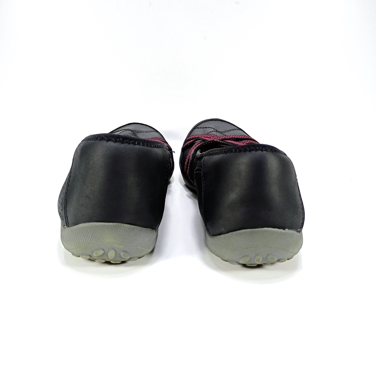 Clarks Haley Toucan Womens 8.5 Black And Pink Nubuck Slip On Flats