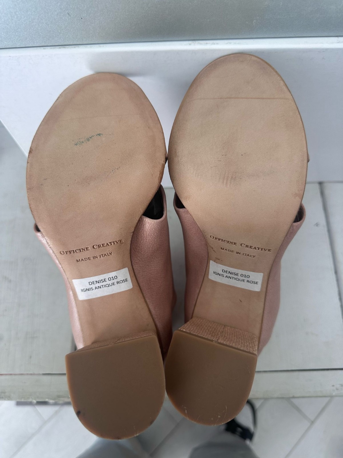Officine Creative Ankle Boots Genuine Leather Woman SizeEu37 Blush Heel 3 1/8in