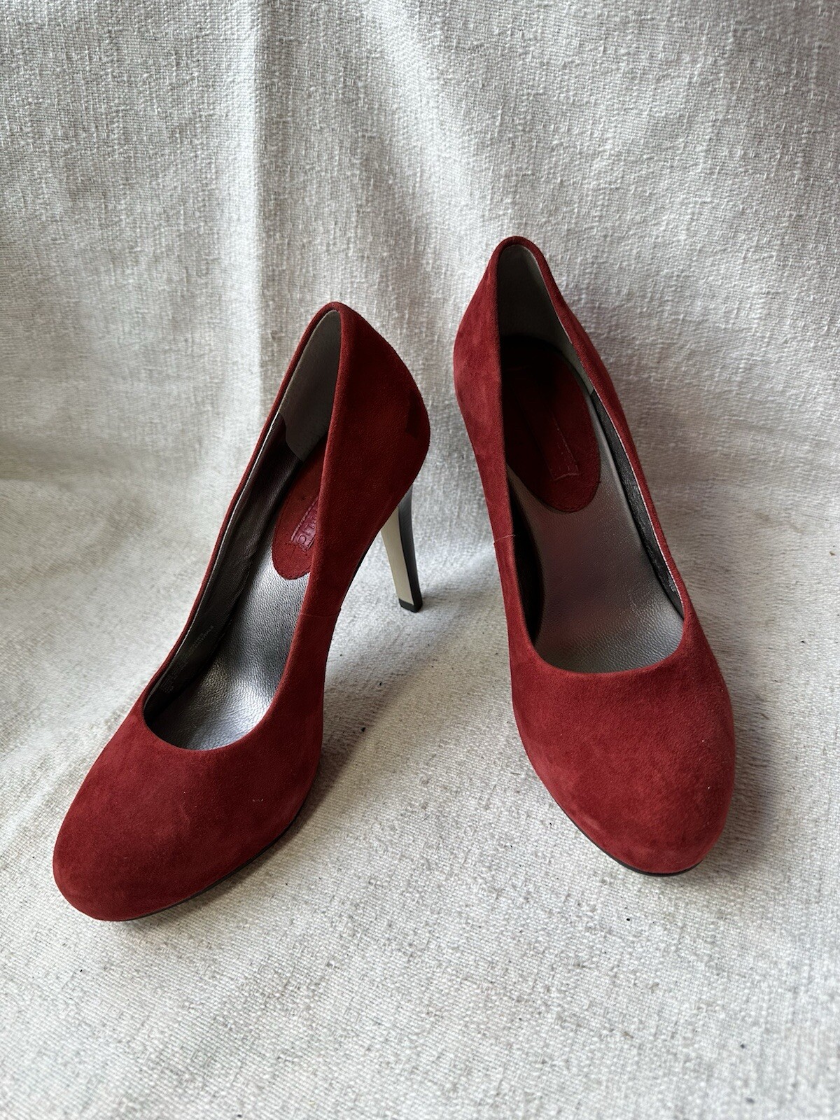 Banana Republic Womens Red Suede High Heel Platform Pumps Sz 7M Used