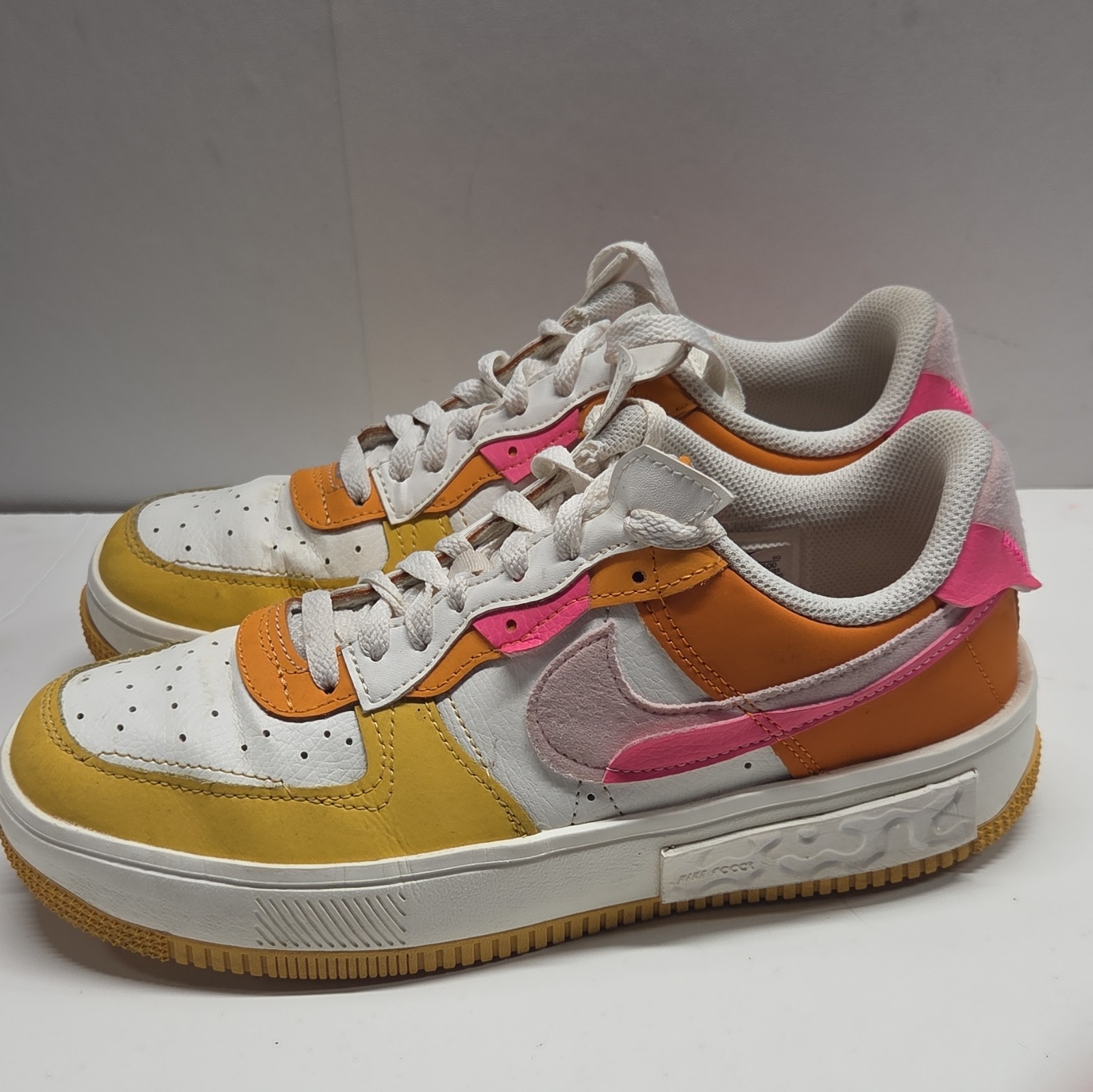 Nike Air Force 1 Fontanka Sunrise Women’s Lace-Up Leather DX2675-100 SIZE 9.5