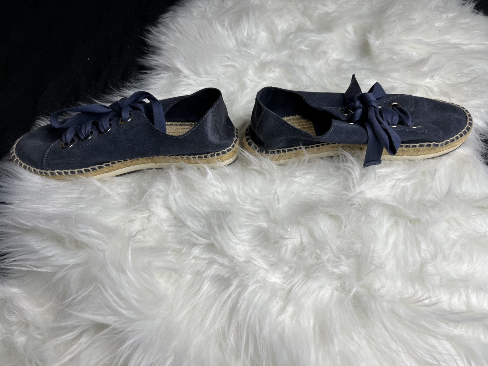Women’s Bimba Y Lola Blue Suede Lace-Up Espadrille Sneakers Size 39 or US 9