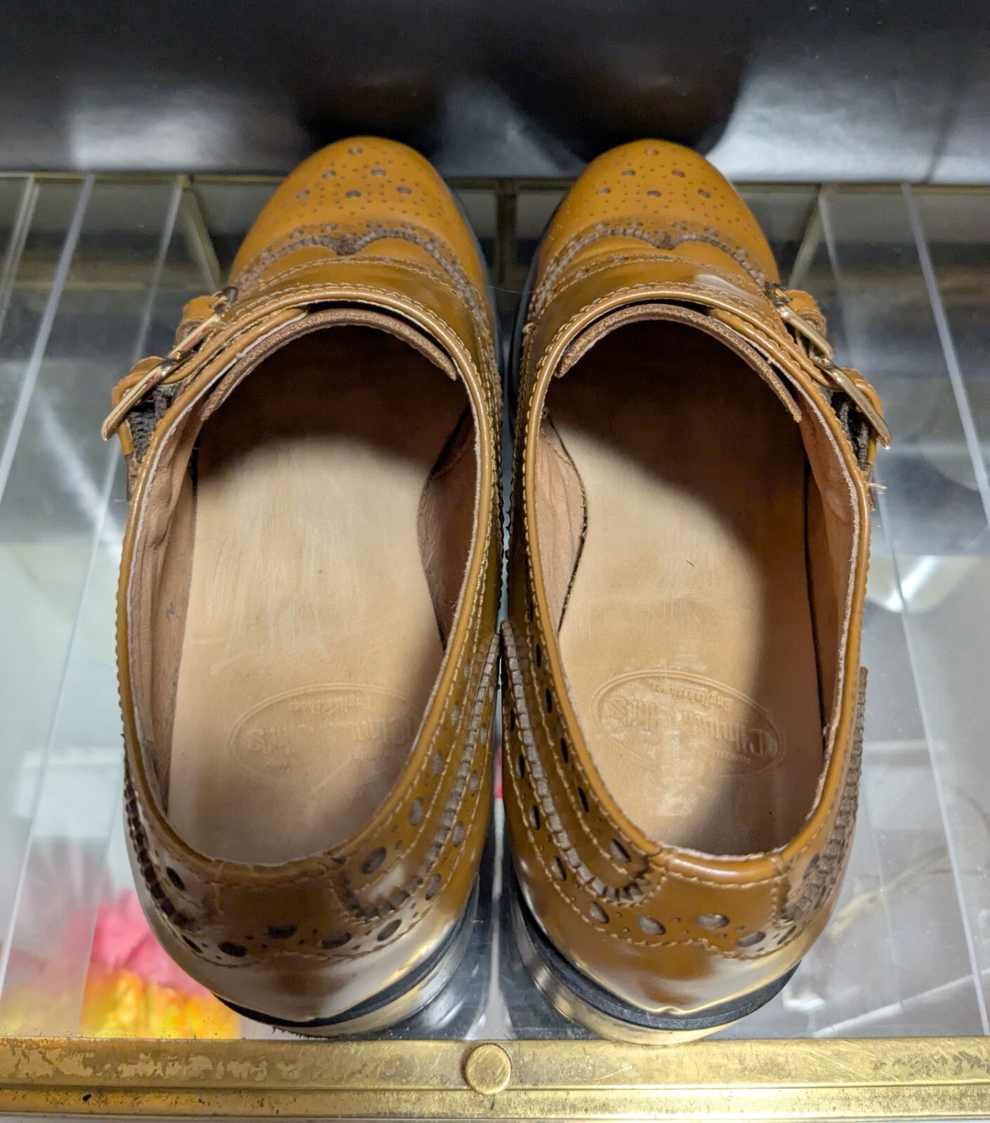 Church’s Lana Double Monk Brogue Cognac Leather Women’s Size 230mm / US 6
