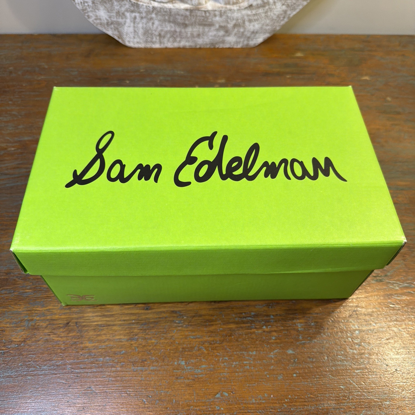 New With Box~ Sam Edelman Tiffanie Woven Leather Slides In Brandy Color. Size 7.