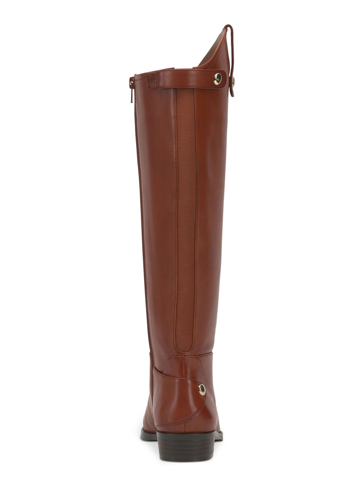 INC Womens Brown Pull Tab Aleah Toe Stacked Heel Leather Riding Boot 5 M
