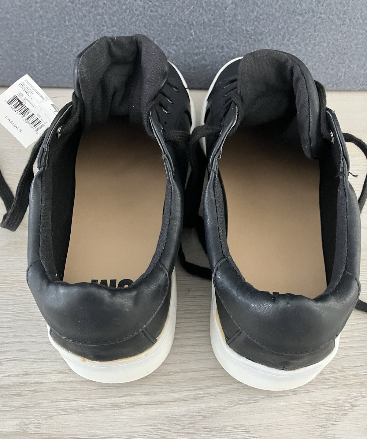 SM Womens 10 Black Casual Lace Up Platform Sneakers «Darcey» Model NWT READ