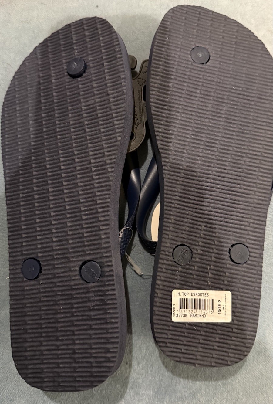 Havaianas NWT Women’s Flip Flops Blue Rio Olympics 2016 Sports Beach Summer 7/8