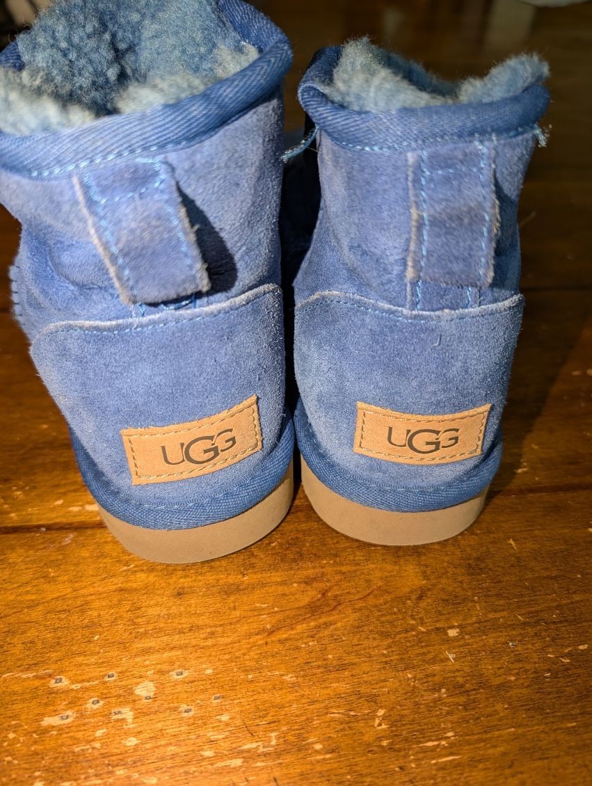 Ugg classic mini boot blue size 6