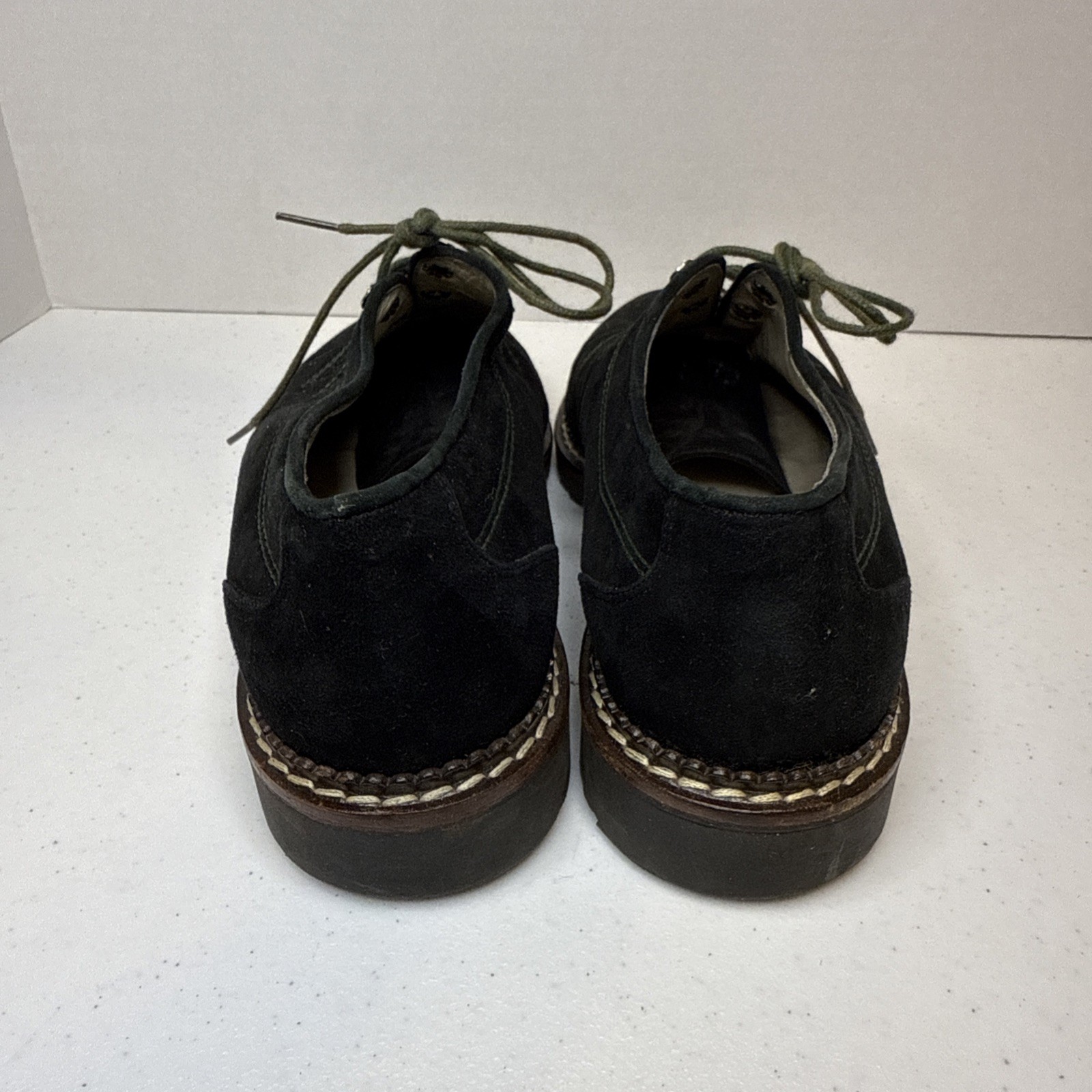 Haus Belir vintage shoes Sz 38 suede leather Deep Green With Hearts Germany🔥👀