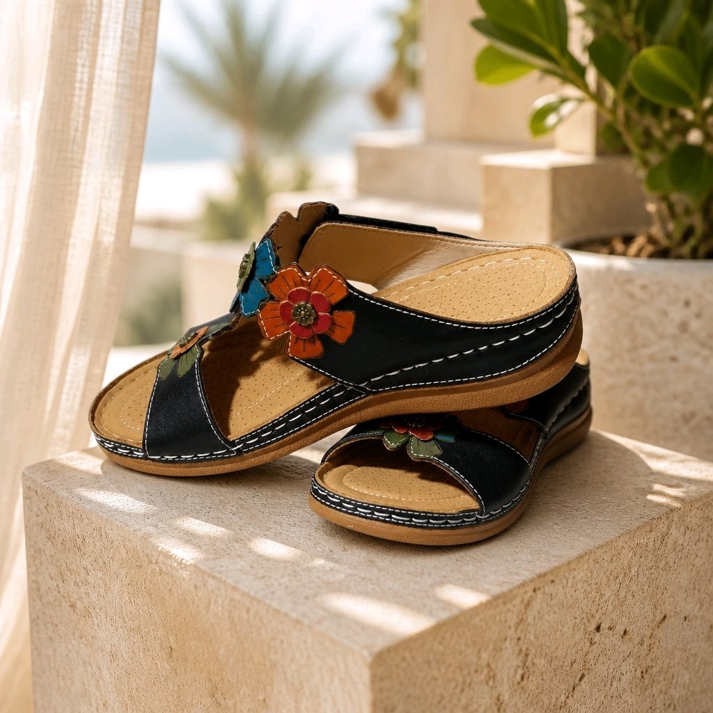 L’Artiste Spring Step Leather Women’s Wedge Sandal Size 6.5 (EU 37) New – no box