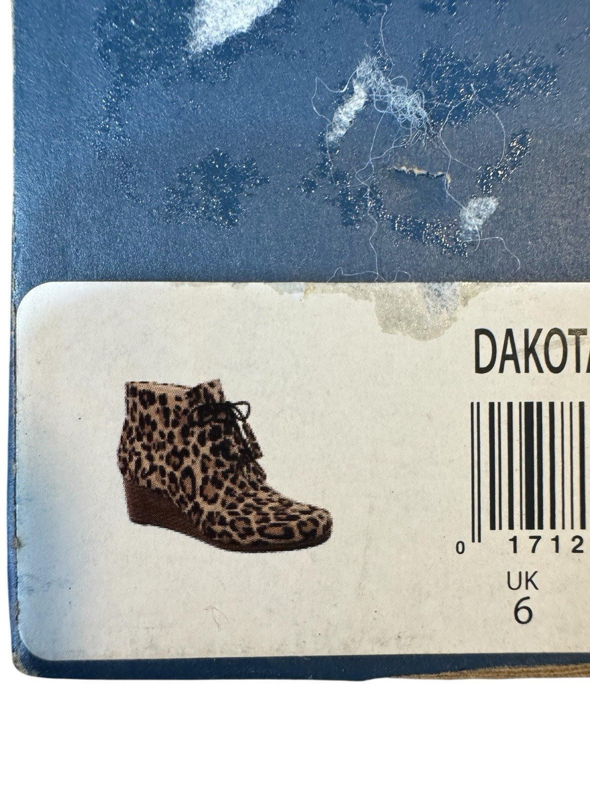 Dr. Scholl’s Dakota Tan Black Leopard Print Tassel Closed Chunky Wedge Lace Up 9