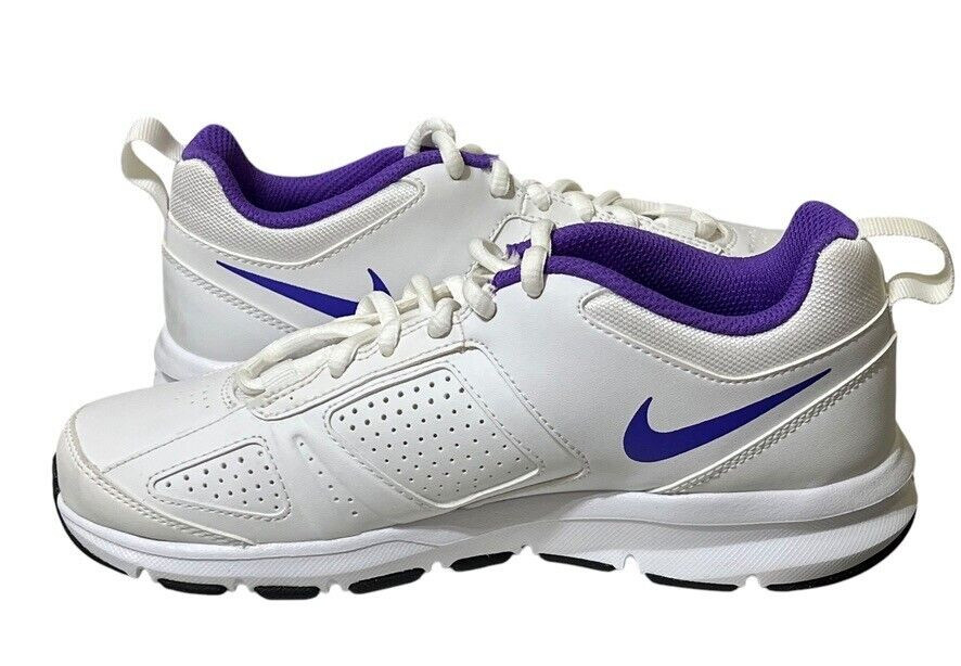 Nike T-Lite XI Athletic Shoes Women’s Size 6 White Purple Leather New No Box