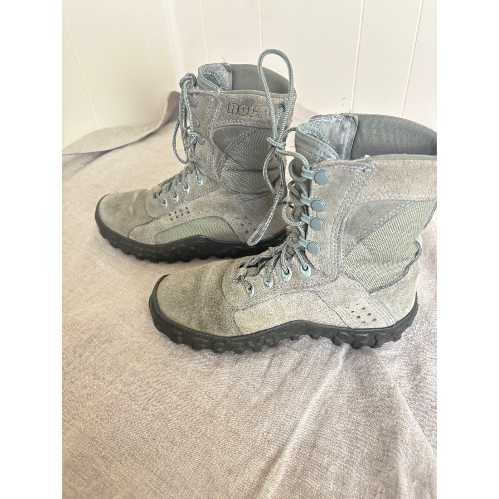 Rocky S2V Special Ops Tactical Boots Sage Green Grey Suede Vibram Made in USA 5M