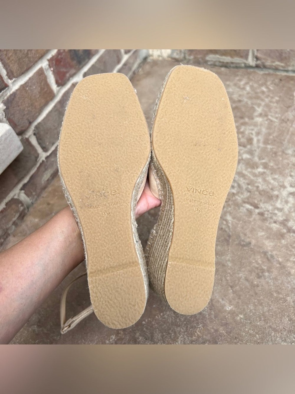 NEW Vince Cecilia Ankle Strap Espadrille Wedge Suede Sz 9
