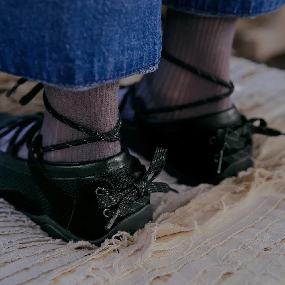 Rockfish Weatherwear NICOLE WEAVING LACEUP SNEAKERS Leather Balletcore