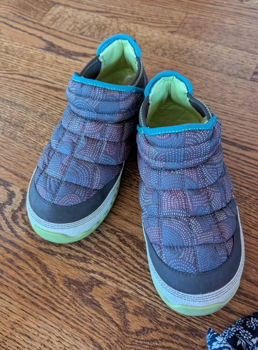 L.L.Bean Women’s Quilted Slip-On Low Top Athletic Sneakers Purple Blue Green