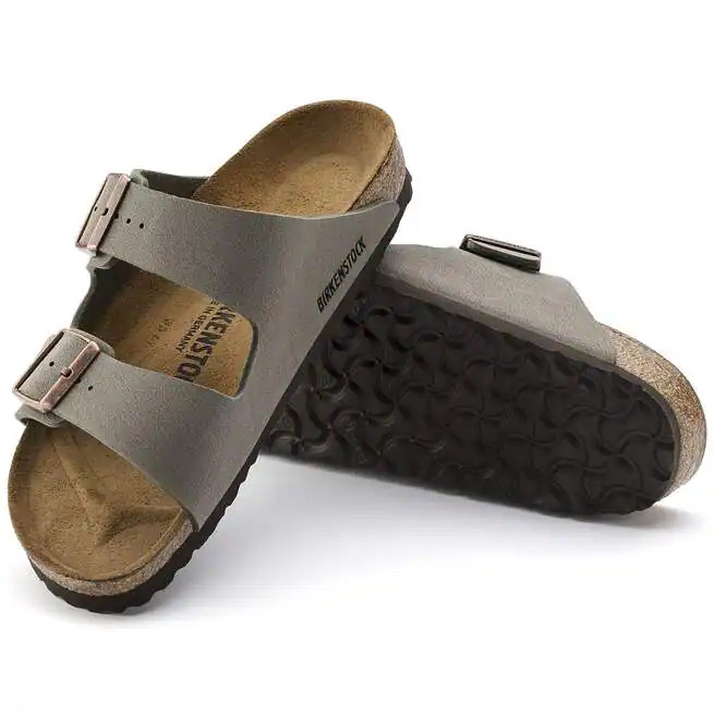 Birkenstock Arizona Stone Birkibuc Leather Unisex Sandals Size EU 37-45