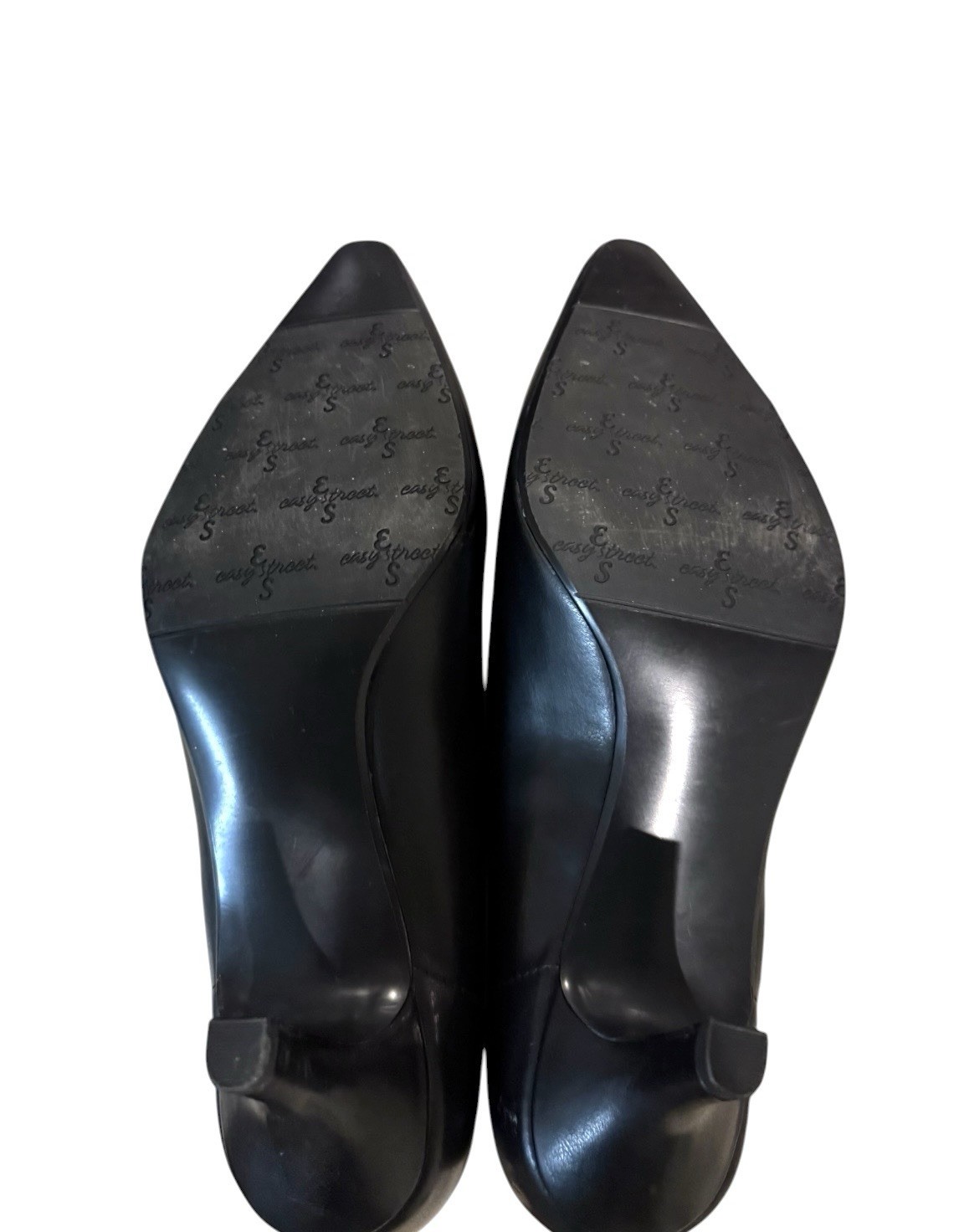 Easy Street Women’s Black Chiffon Kitten Heel Pumps Sz 8W Style 405511
