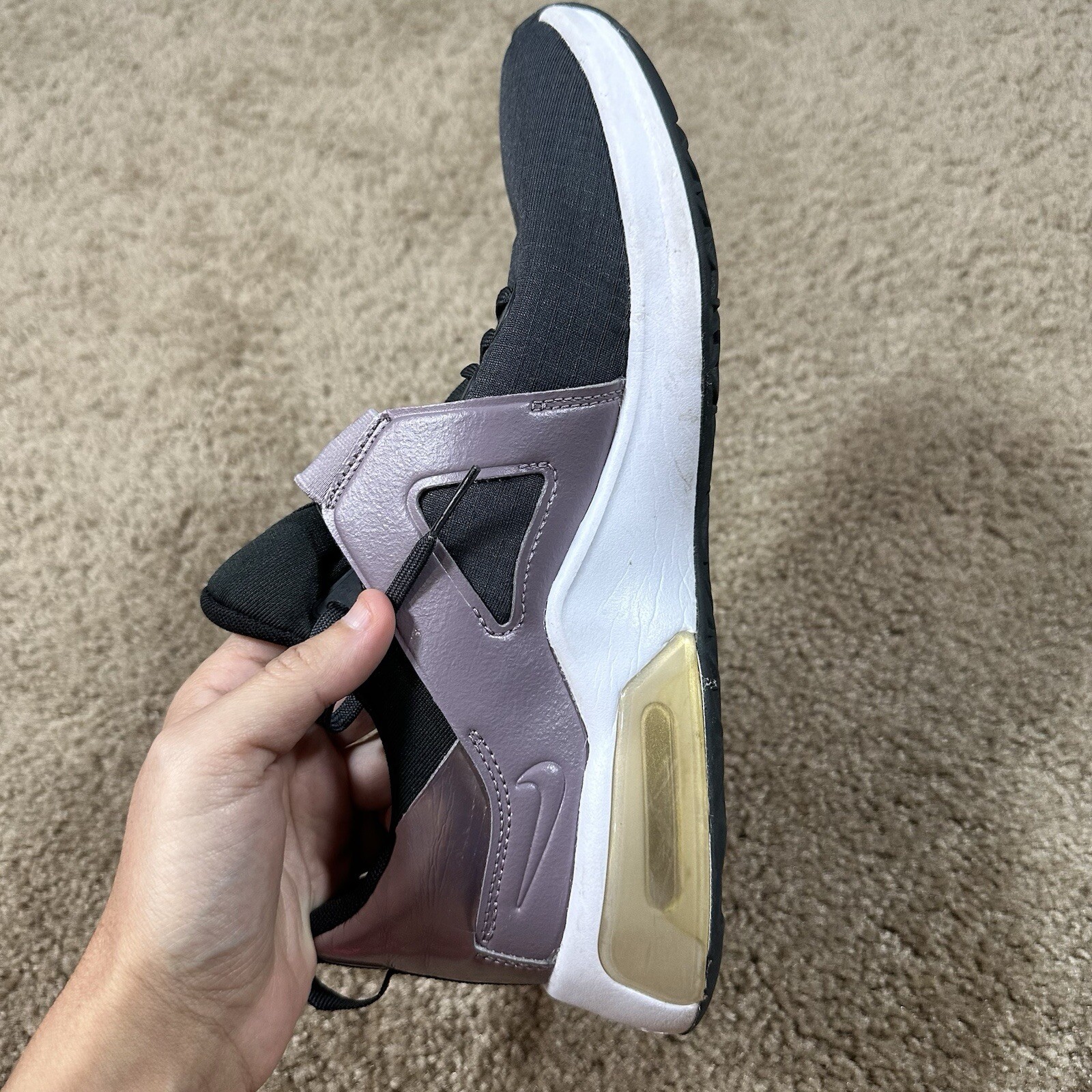 Nike Air Max Bella TR 5 Premium Dark Smoke Grey Purple Gold Women’s 9.5