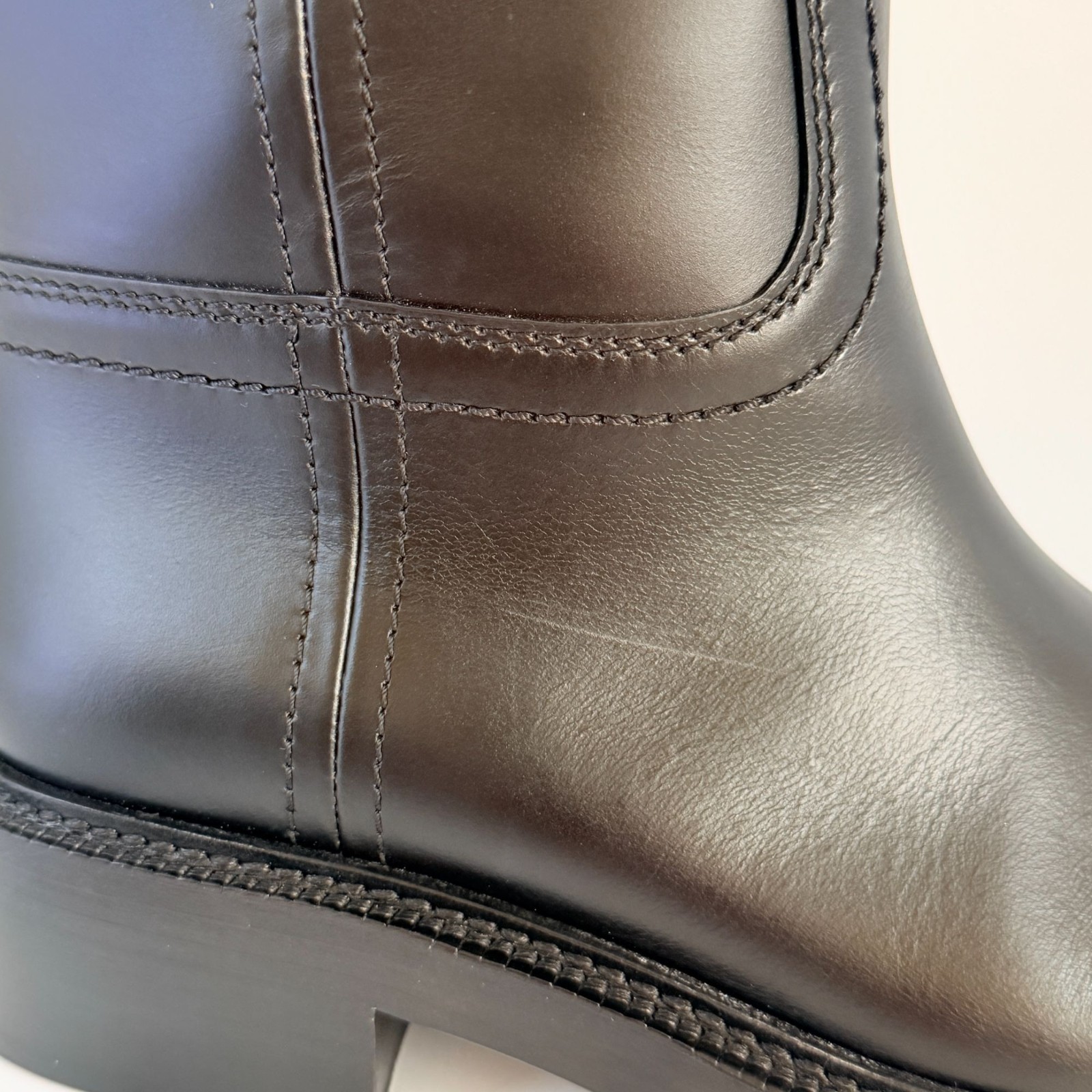 Chanel Black Leather Moto Boots Size 39 EU SKU G46589 Worn Once Indoors Pristine