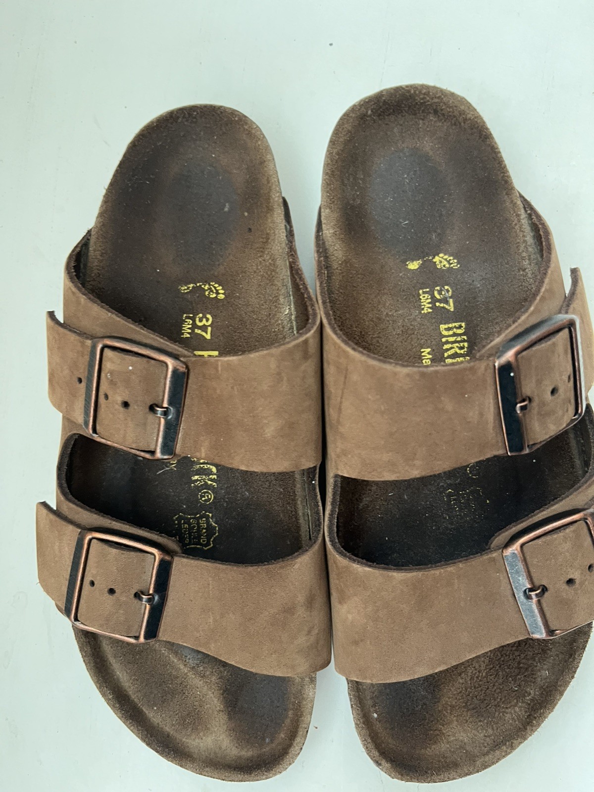 Birkenstock Arizona Nubuck Leather Mocha Brown EU 37 US W6