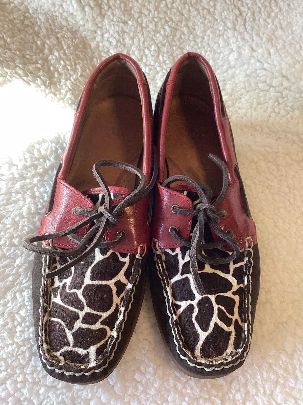 Ariat Giraffe Ruby Palisade Lace Up, Boat Shoes Loafers Size 7.5 Women’s