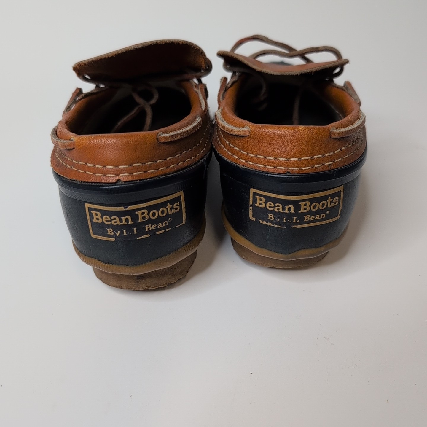 LL Bean Duck Bean Boots Rubber Moc Low Top Brown Vintage USA Made 6LM *Men’s 6*