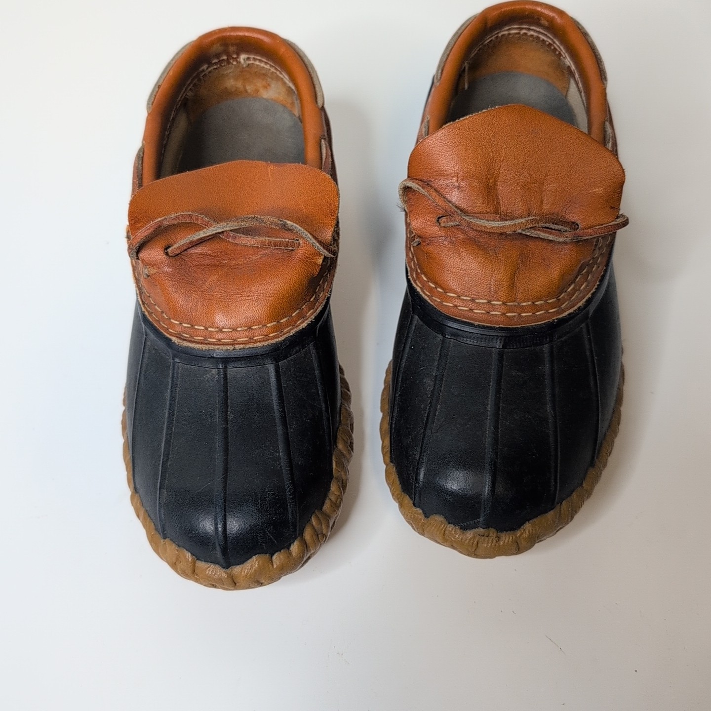 LL Bean Duck Bean Boots Rubber Moc Low Top Brown Vintage USA Made 6LM *Men’s 6*