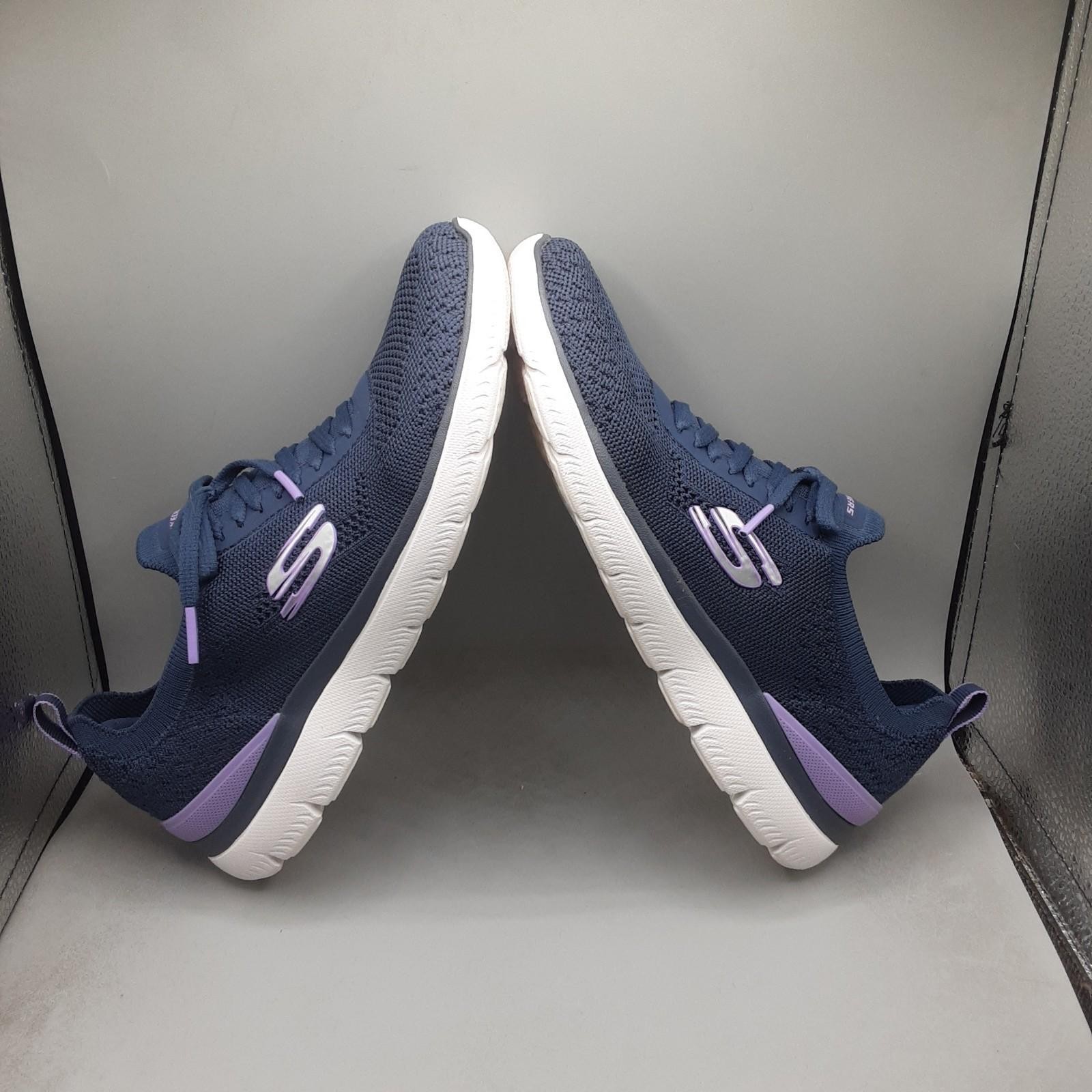 Skechers Summits Sneak Peek Sneakers Women’s 8M Blue Navy Lavender A140
