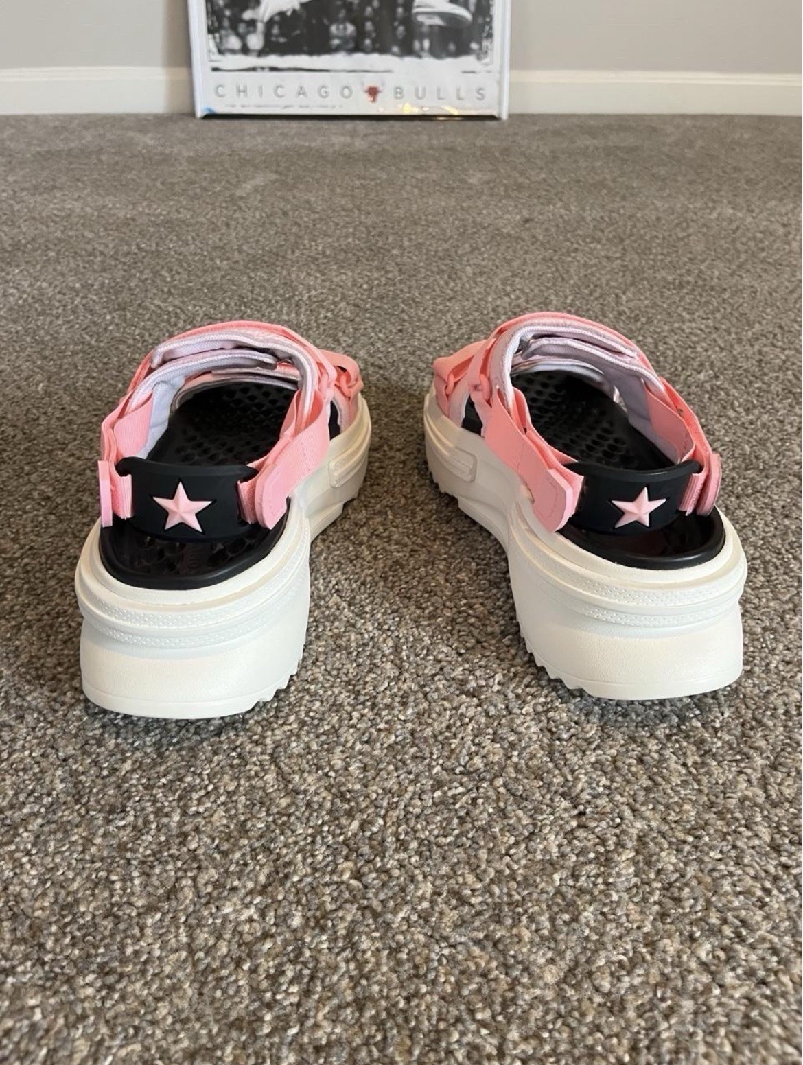 Converse Run Star Utility CX Sandals Womens 6 Pink Platform Strappy a15095c