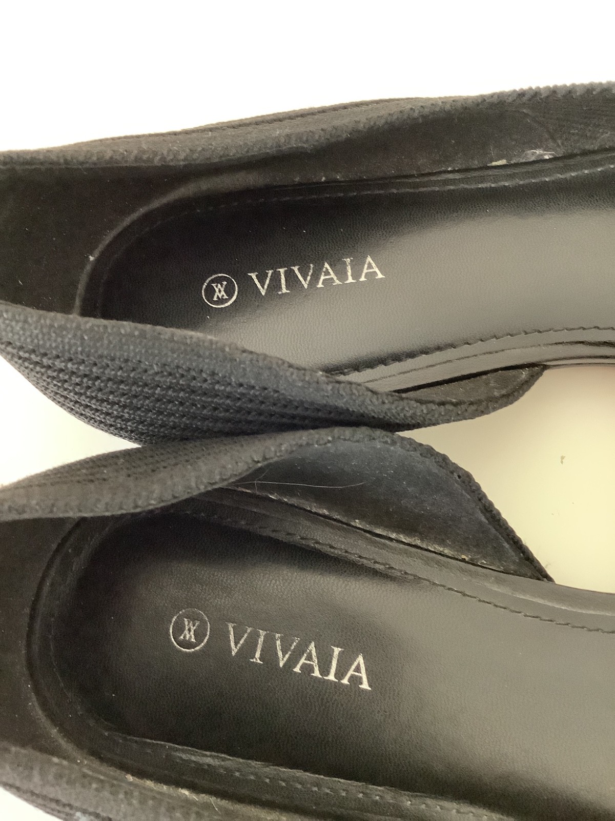 Vivaia D’Orsay Black Knit Pointed Toe Ballet Flats EU Size 40, US 9