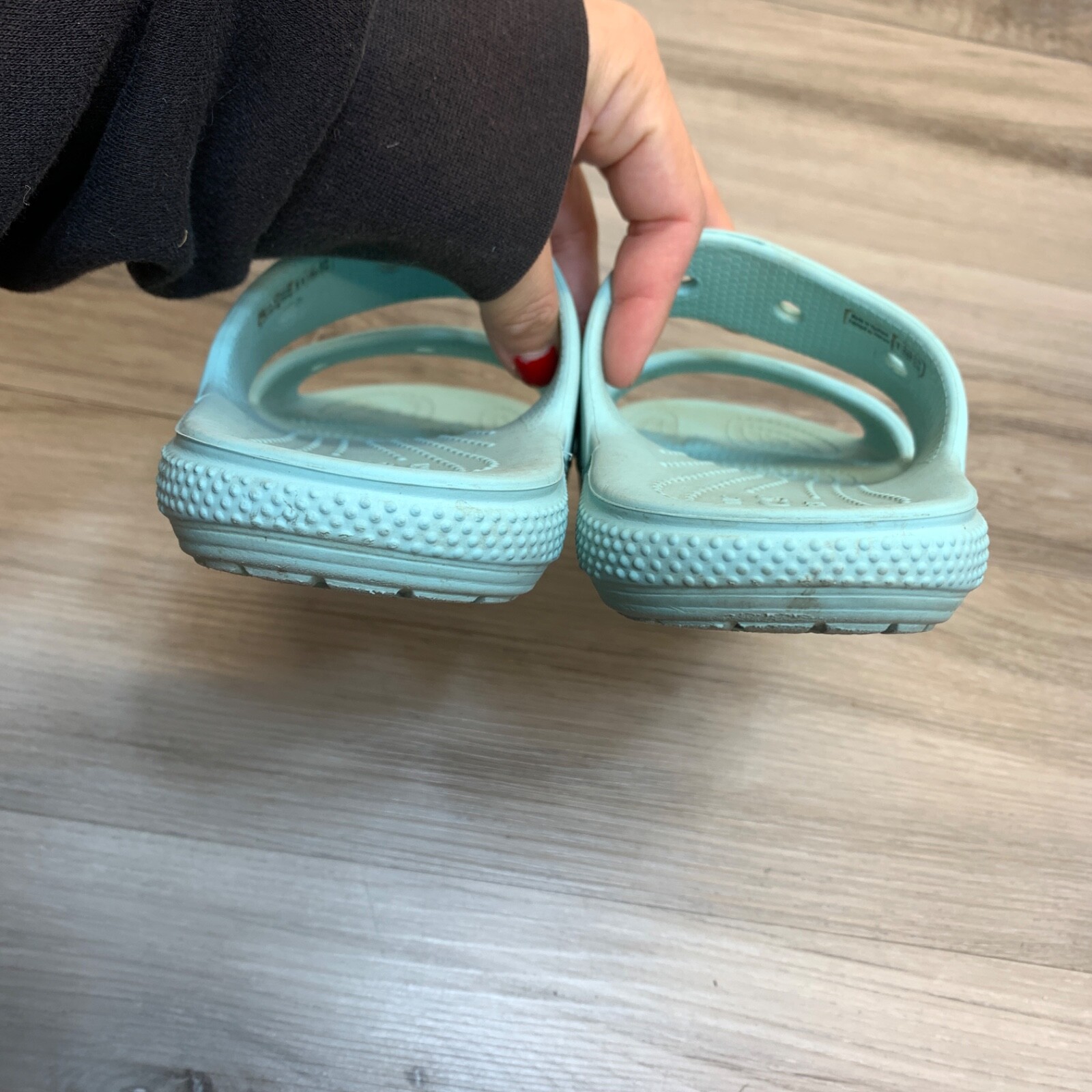 Crocs Classic 206761 Two-Strap Sandals Slides Light Blue Mens 4 Womens 6
