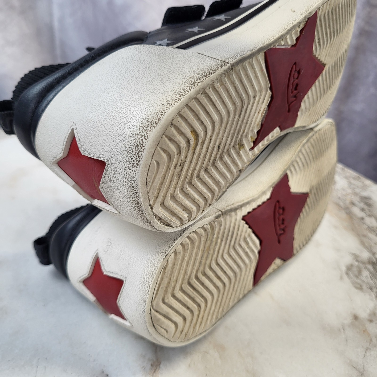 ASH Neptune sneakers Black White REd Star Strap Women’s 39/8.5-9