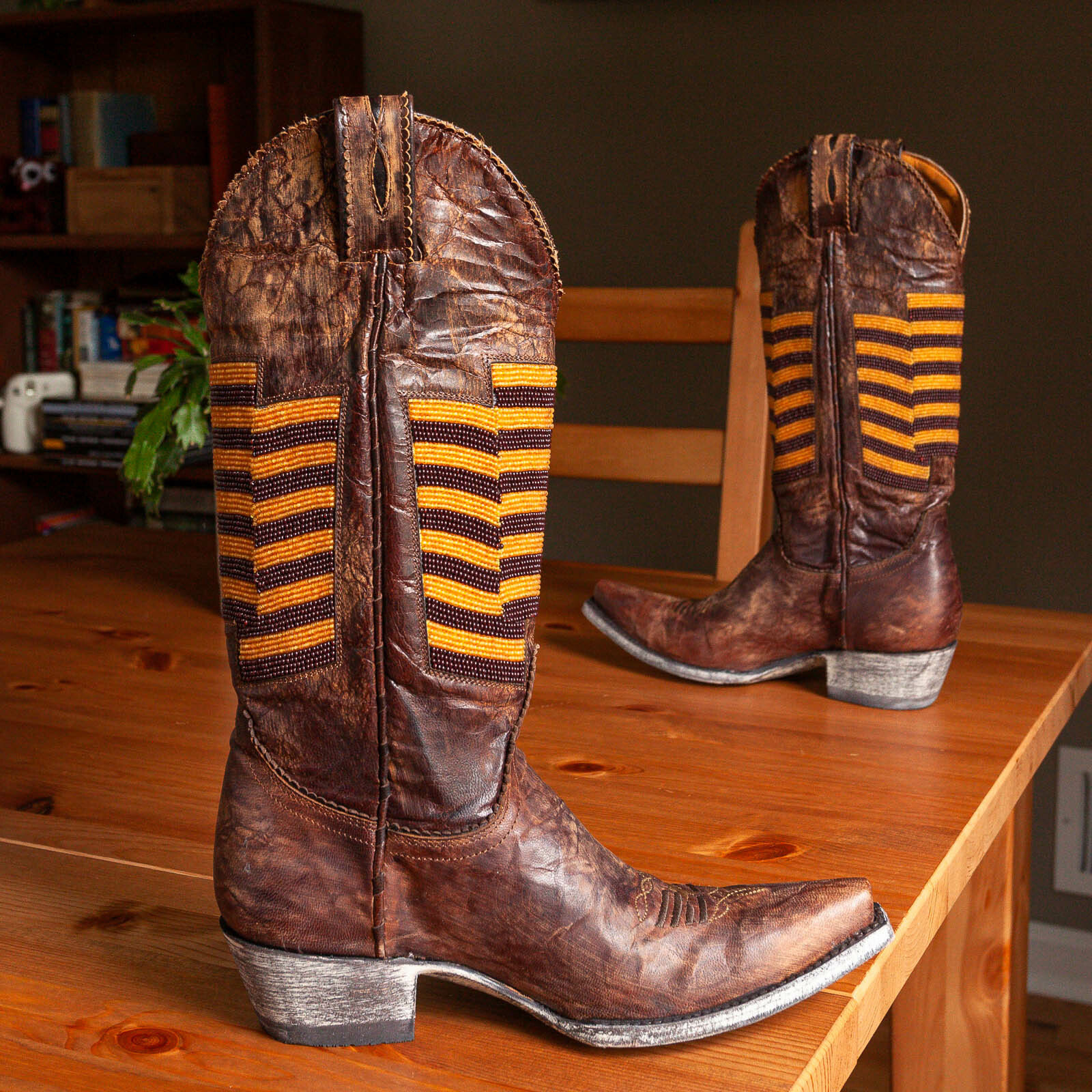 Old Gringo Eleanor Brass American Flag Cowboy Boots, Womens 5.5 B