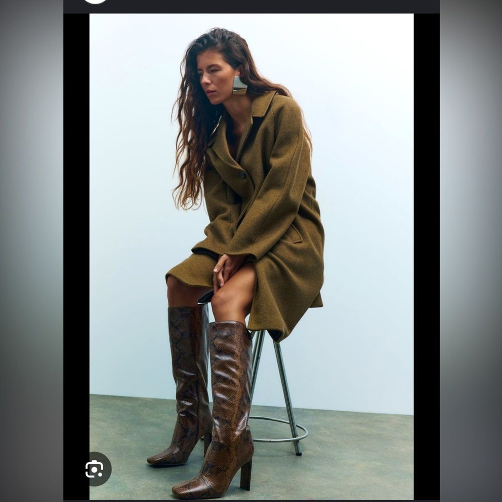 ZARA ANIMAL PRINT HIGH HEEL BOOTS