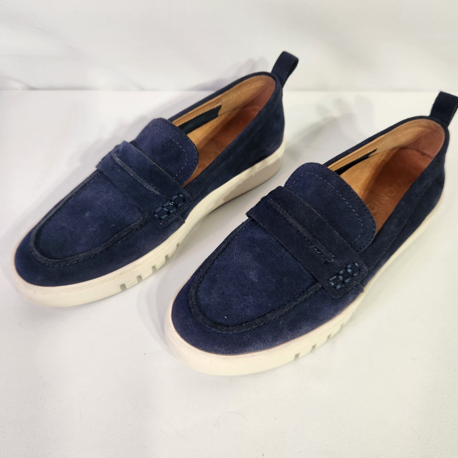 Vionic Uptown Suede Vio Motion Chantel Loafers Navy Size 6
