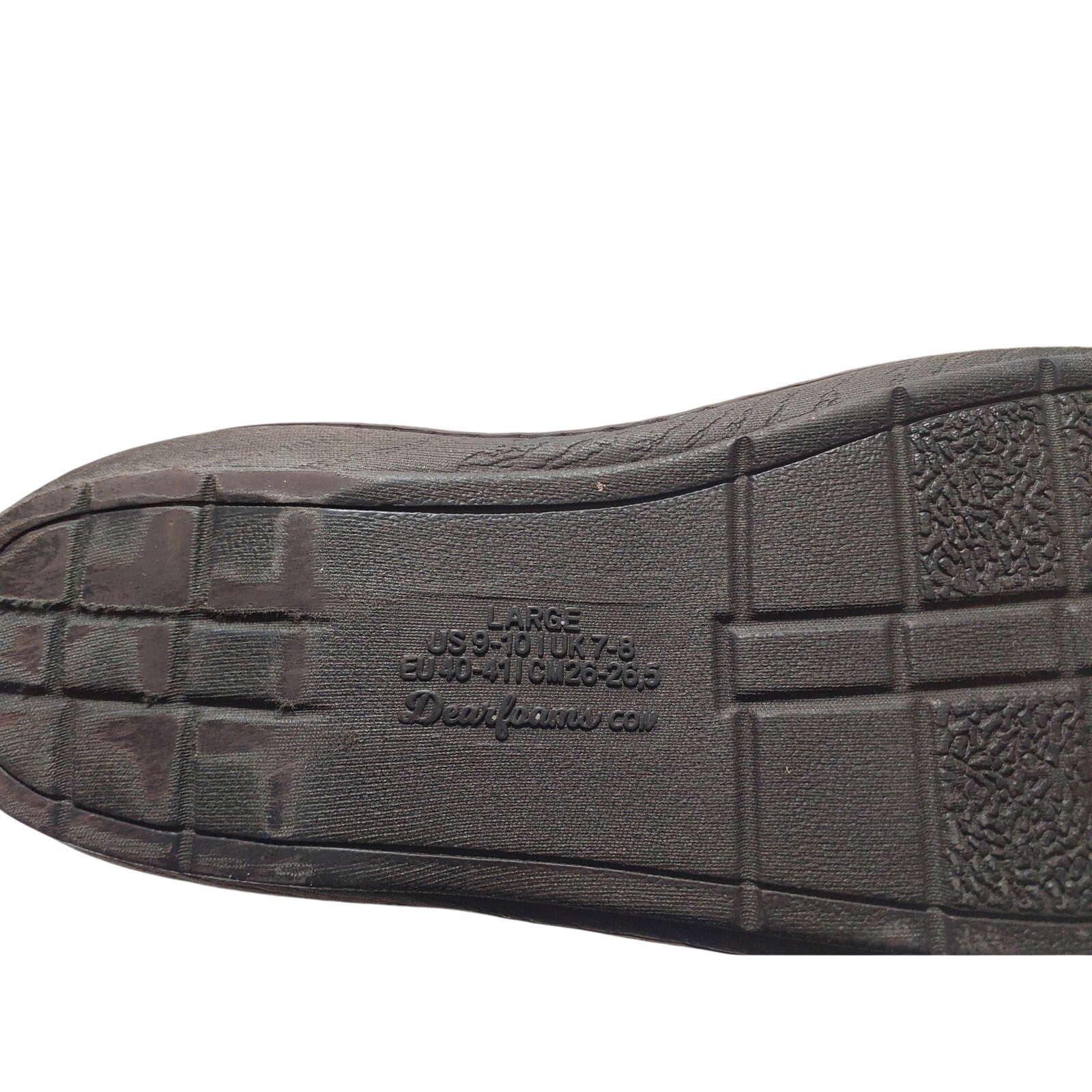 womens size large 9-10 deer foam hard sole slippers