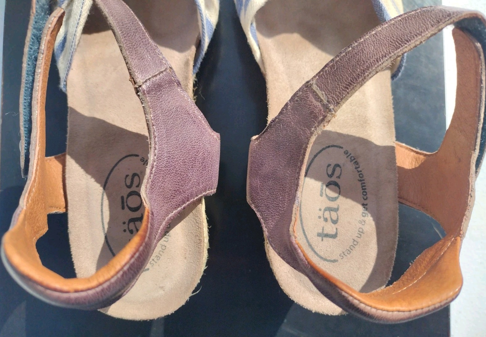 TAOS Hey Jute Women’s Size (7 – 7.5) EU 38. Espadrille Sandals Leather/Textile