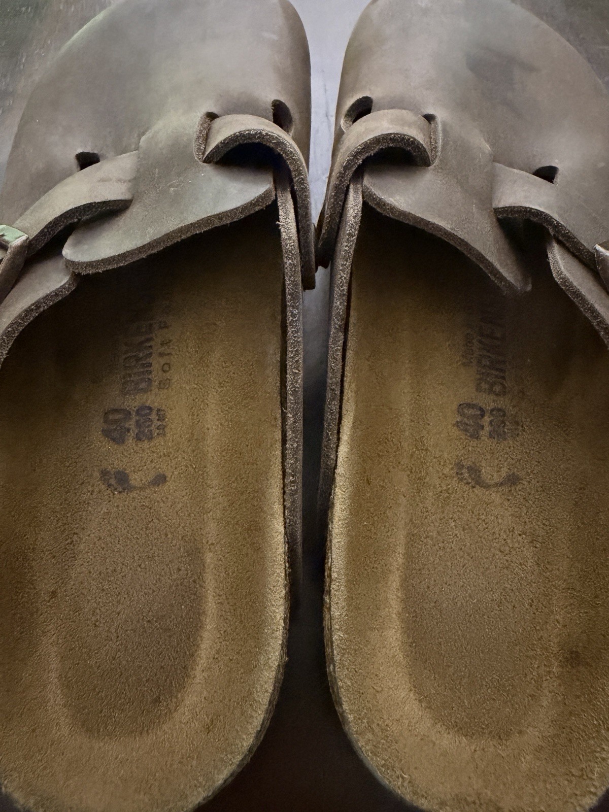 Birkenstock Boston Habana Oiled Leather Clogs Soft Footbed EU 40 Mens 7 Womens 9