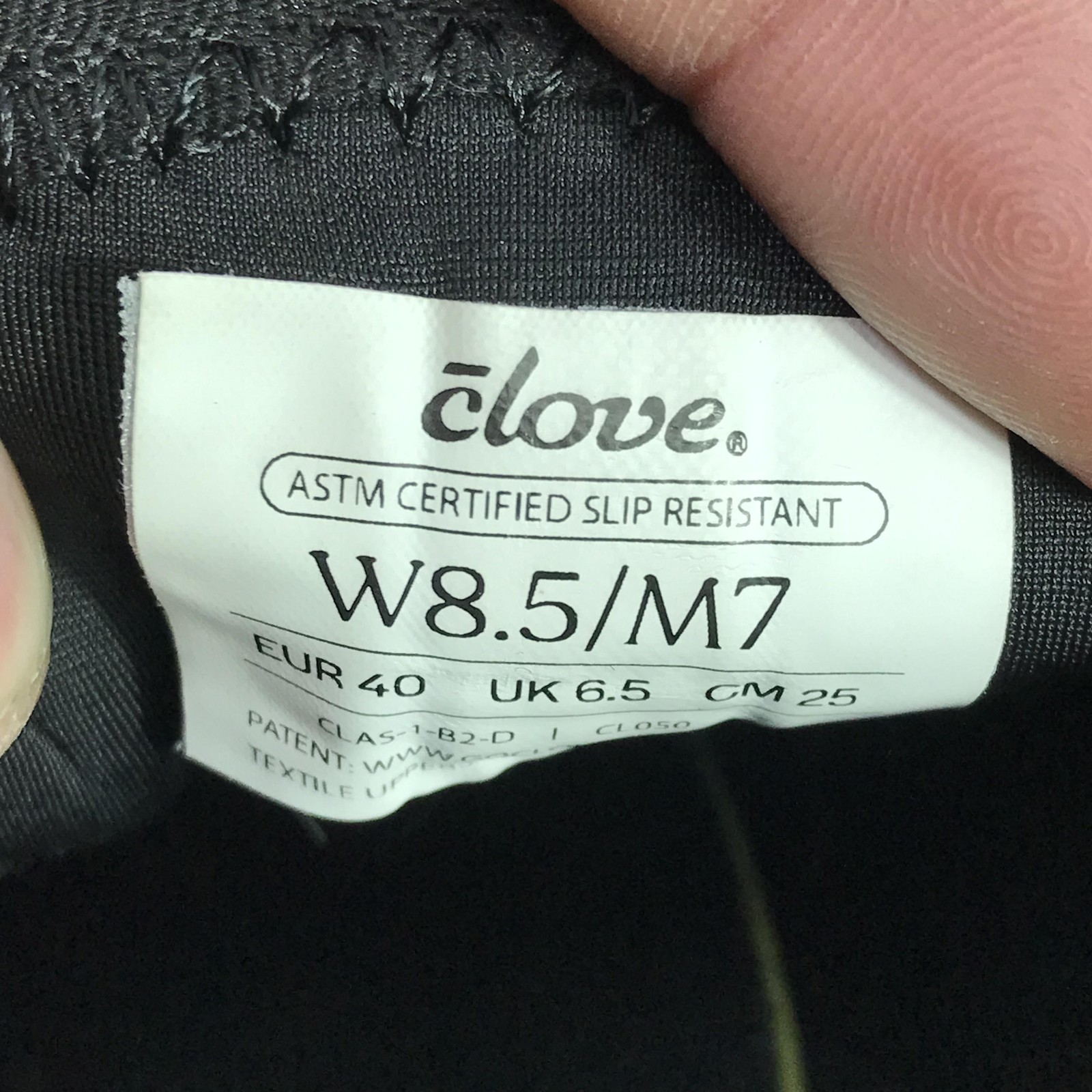 Clove Shoes Womens Size 8.5 Black Slip Resistant Nursing Work Sneakers Comfort