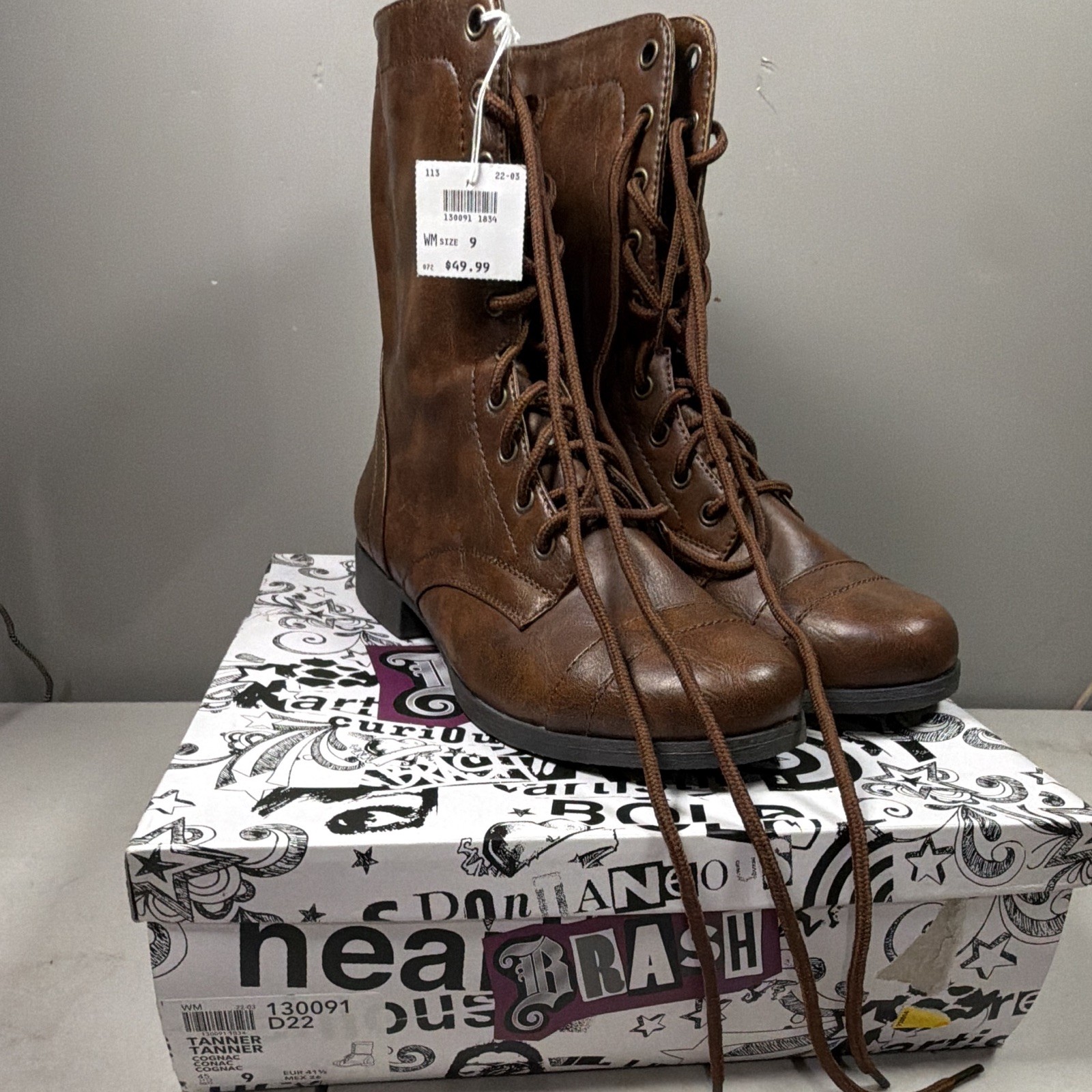 Brash Woman Boots Tanner Size 9 Brown 9.5 Inch Tall