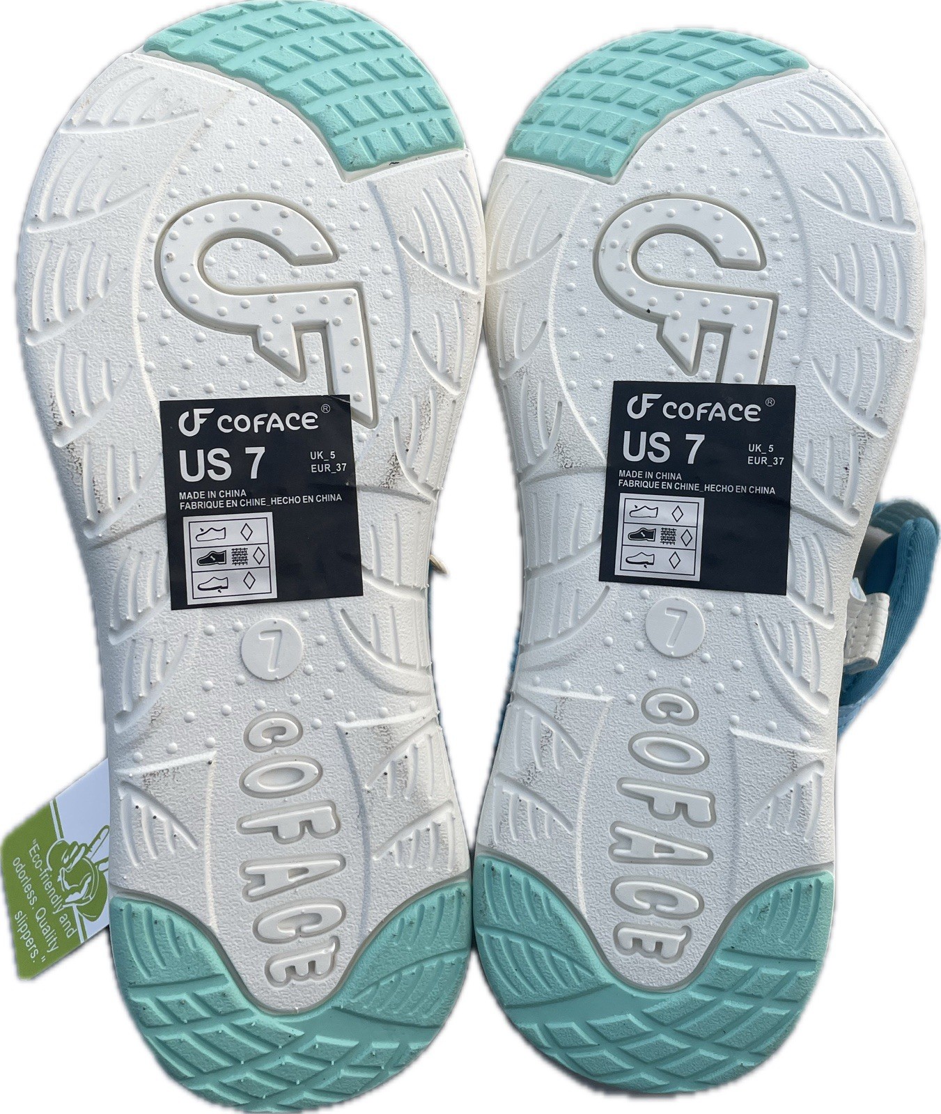 NWT! COFACE Flip Flops Sandals Adjustable Comfort Arch Eco-friendly Womens Sz 7
