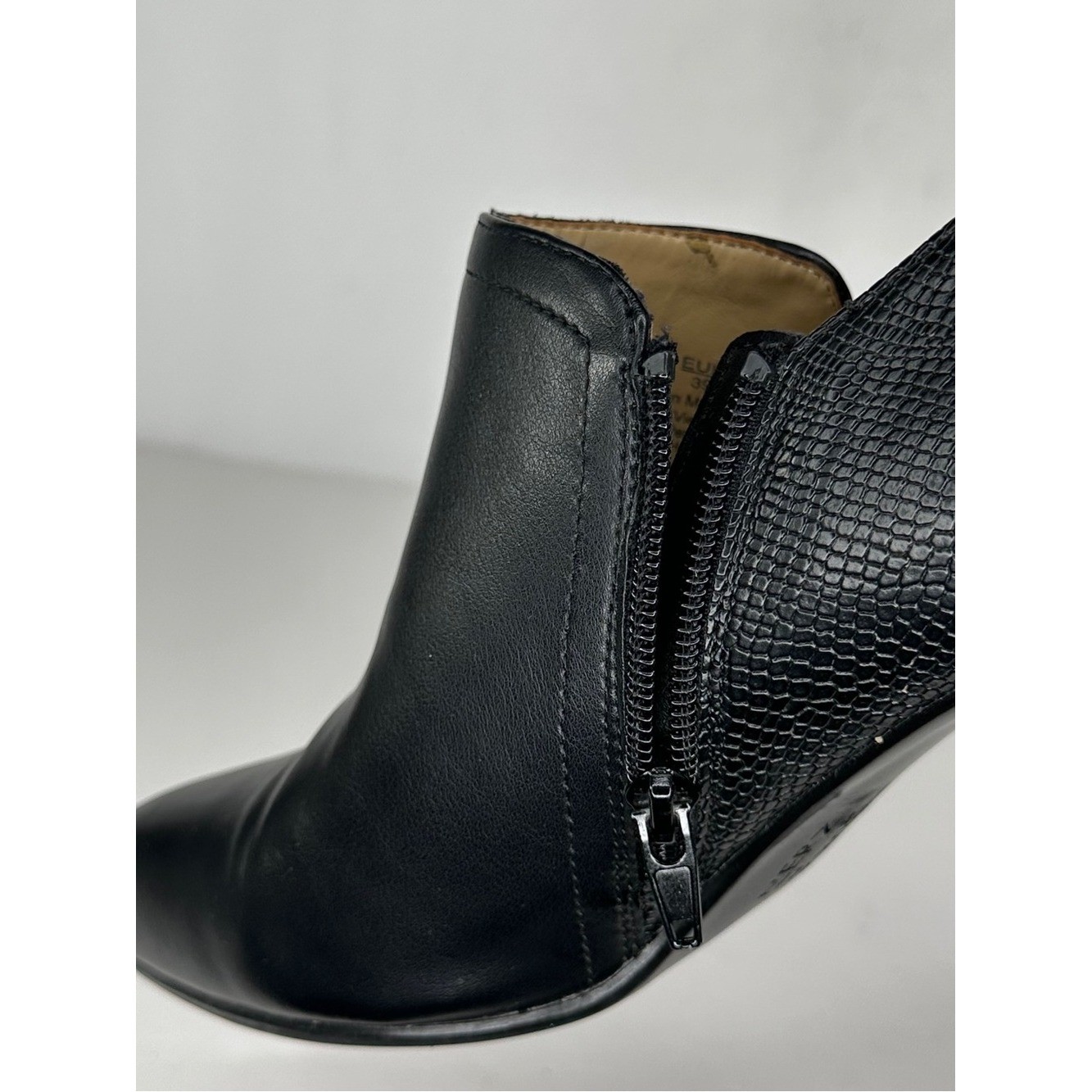 Naturalizer Misha Ankle Boots Smooth Snakeskin Faux Le