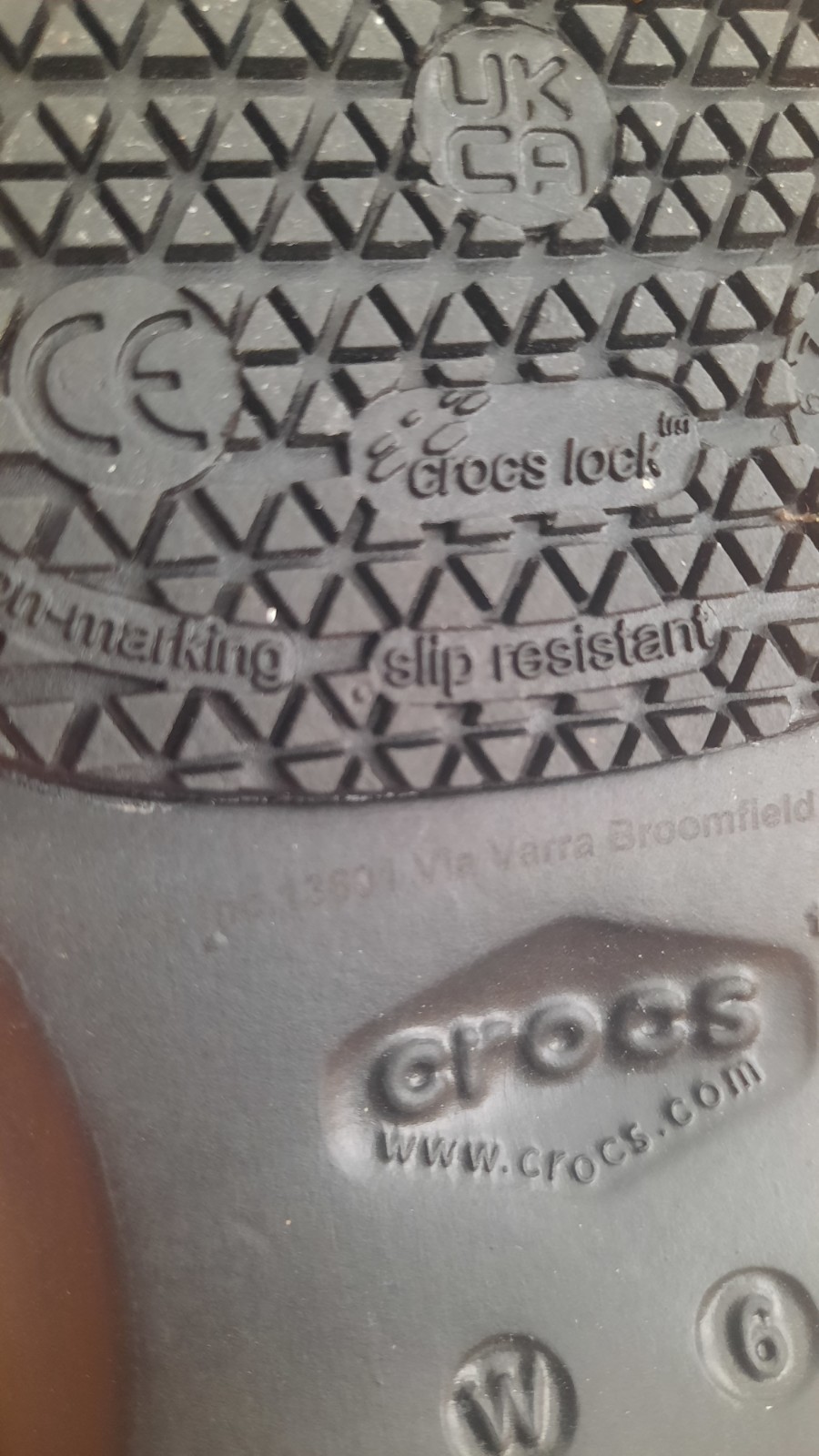 Crocs On-The-Clock LiteRide Work Clogs Black Slip Resistant Women’s Size 6 NWOT