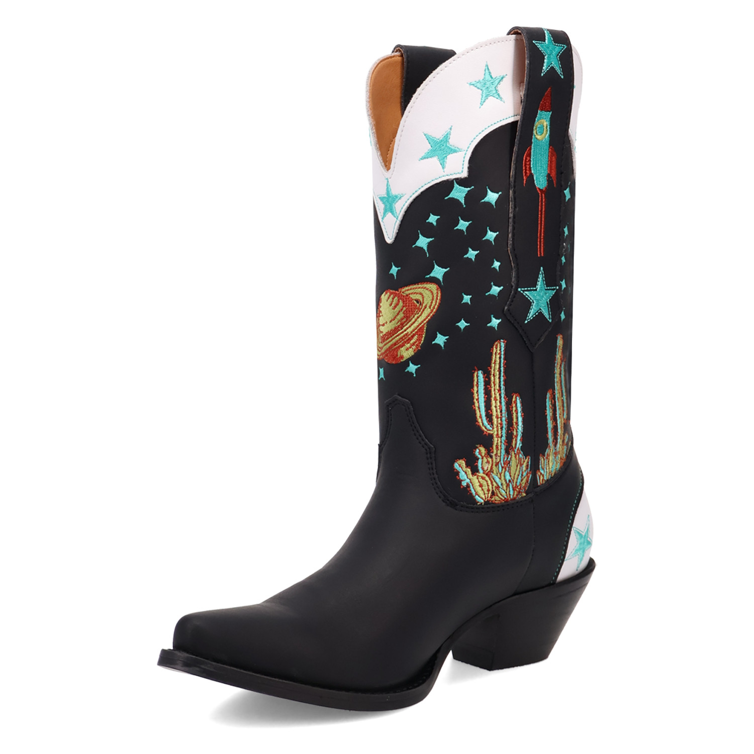 Dingo Ladies Space Cowgirl Black Leather Western Boot DI2396-BK