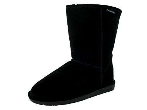 Bearpaw Emma Short – 8 Inch Sheepskin Boots – 608w Black – 7 Medium
