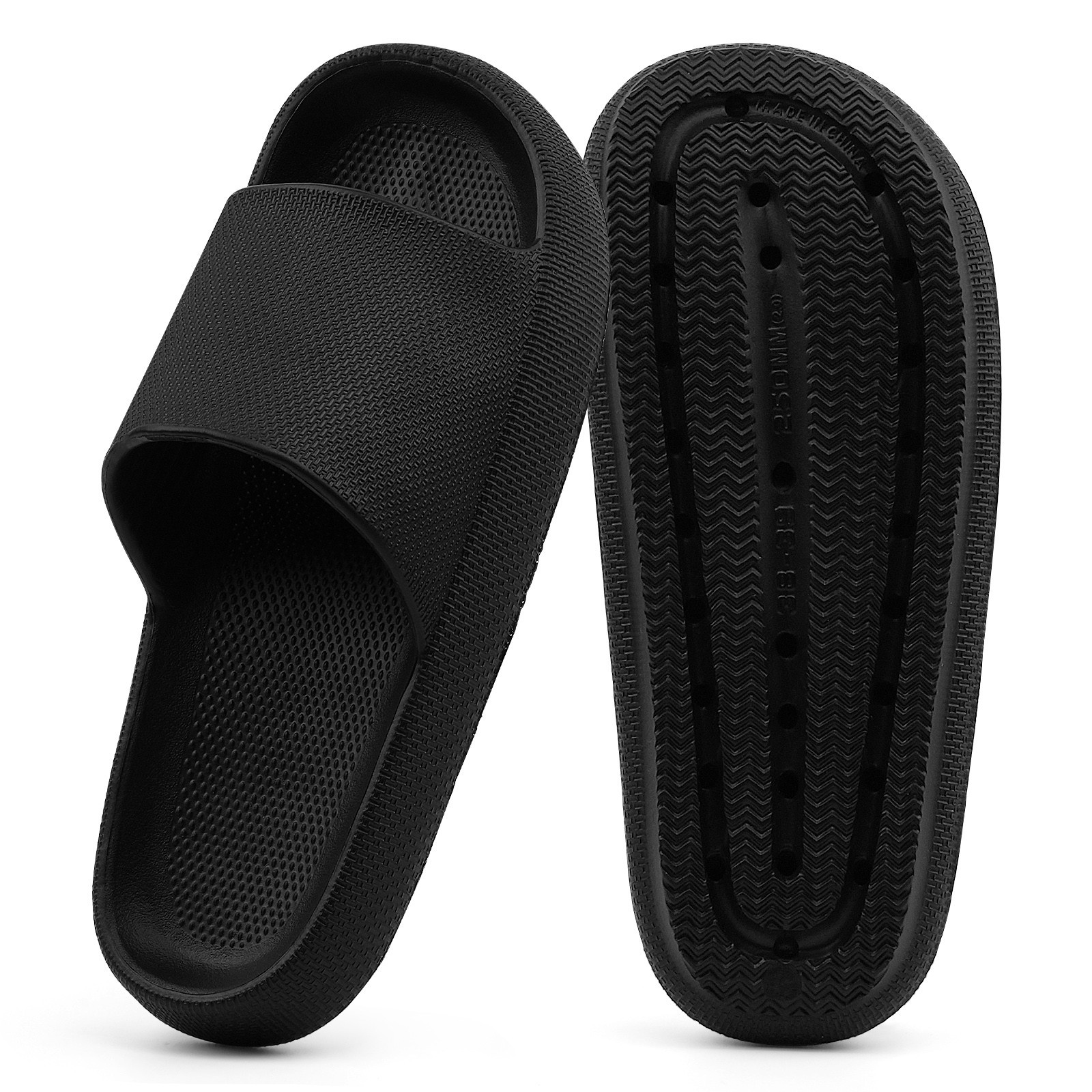 Cloud Slides Pillow Slippers for Women Men Non Slip Bathroom Shower Sandals