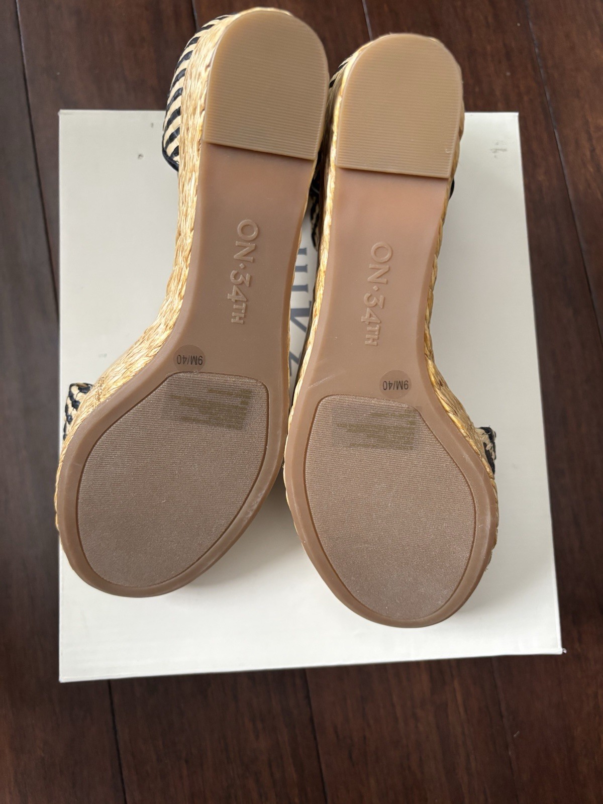 On 34th Women’s Nihari Knot Wedge Sandals nwt