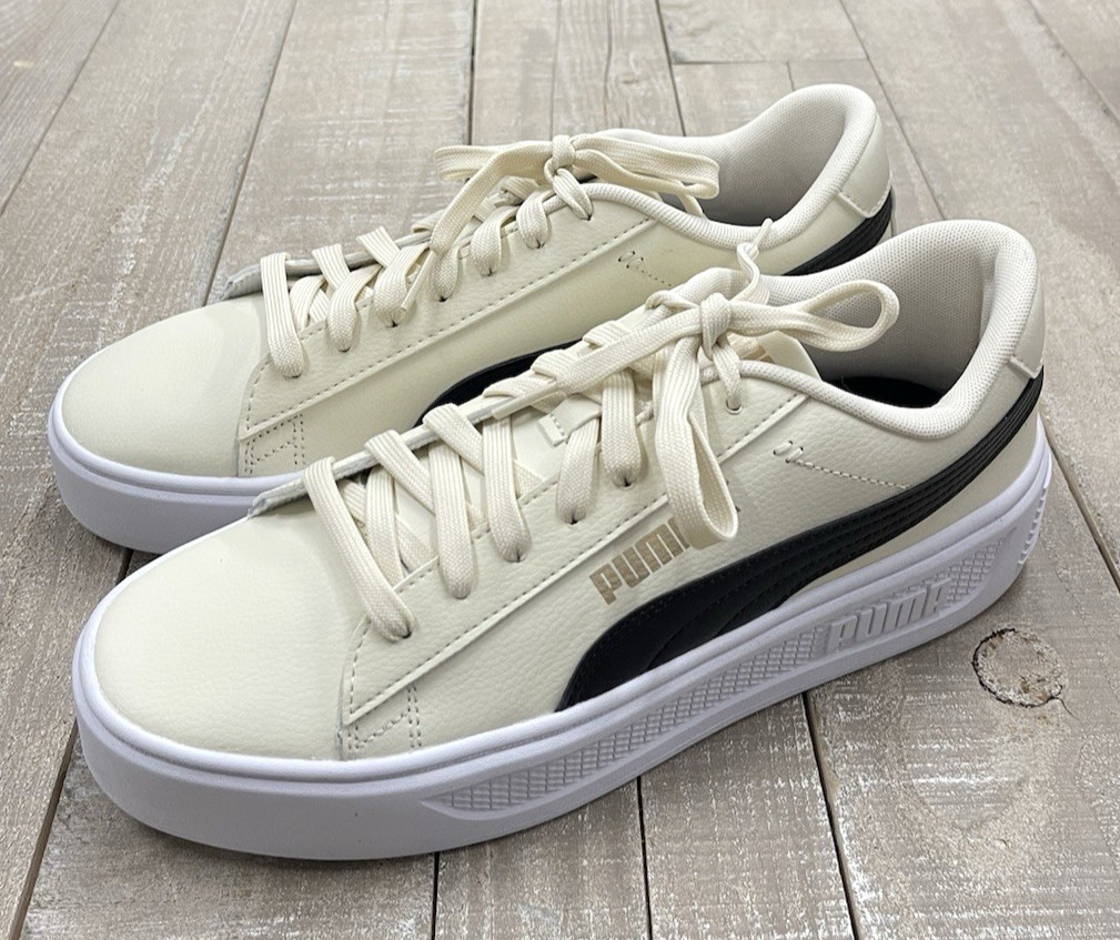 NIB PUMA Women Smash V3 Platform Sneaker In Alpine Snow Size: 11