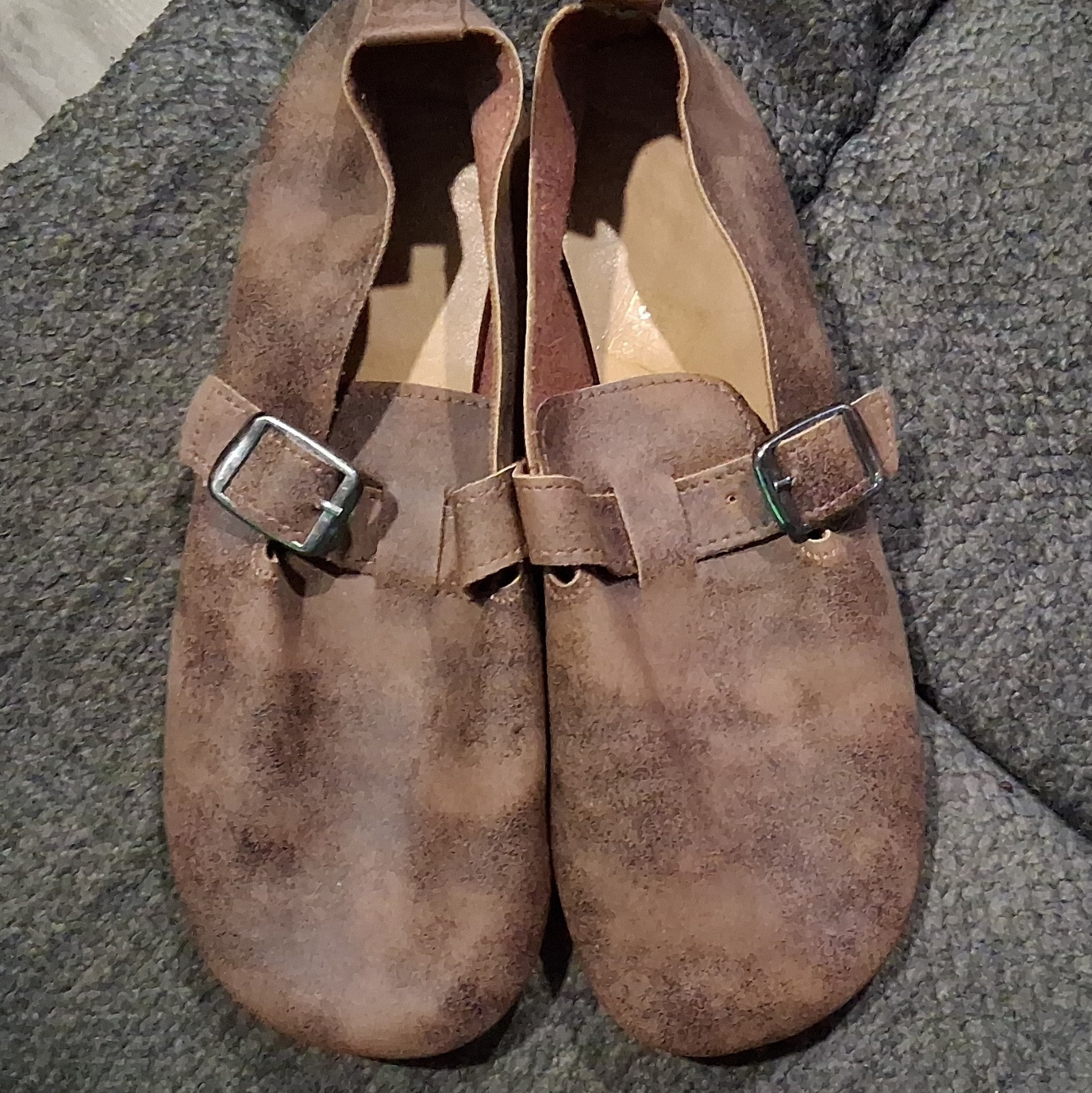 Camper Women’s Brown Leather Buckle Closed Toe Flats EU 38 US 9
